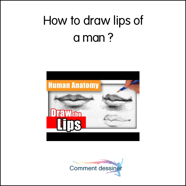 How to draw lips of a man